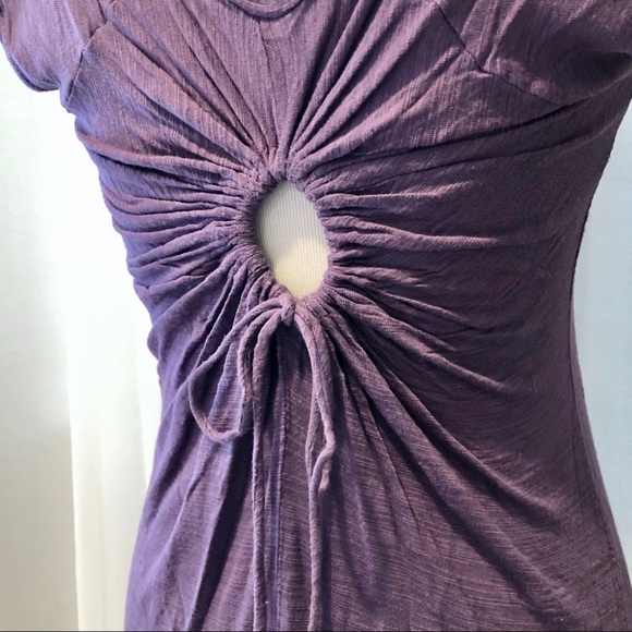 EUC Voxx New York Purple Open Back Burnout Tee, M - Picture 6 of 9